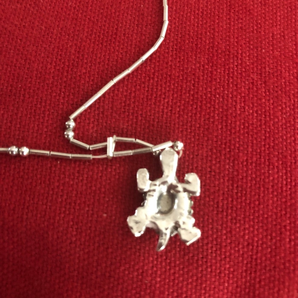 STERLING SILVER TURTLE CHARM NECKLACE - Picture 5 of 7
